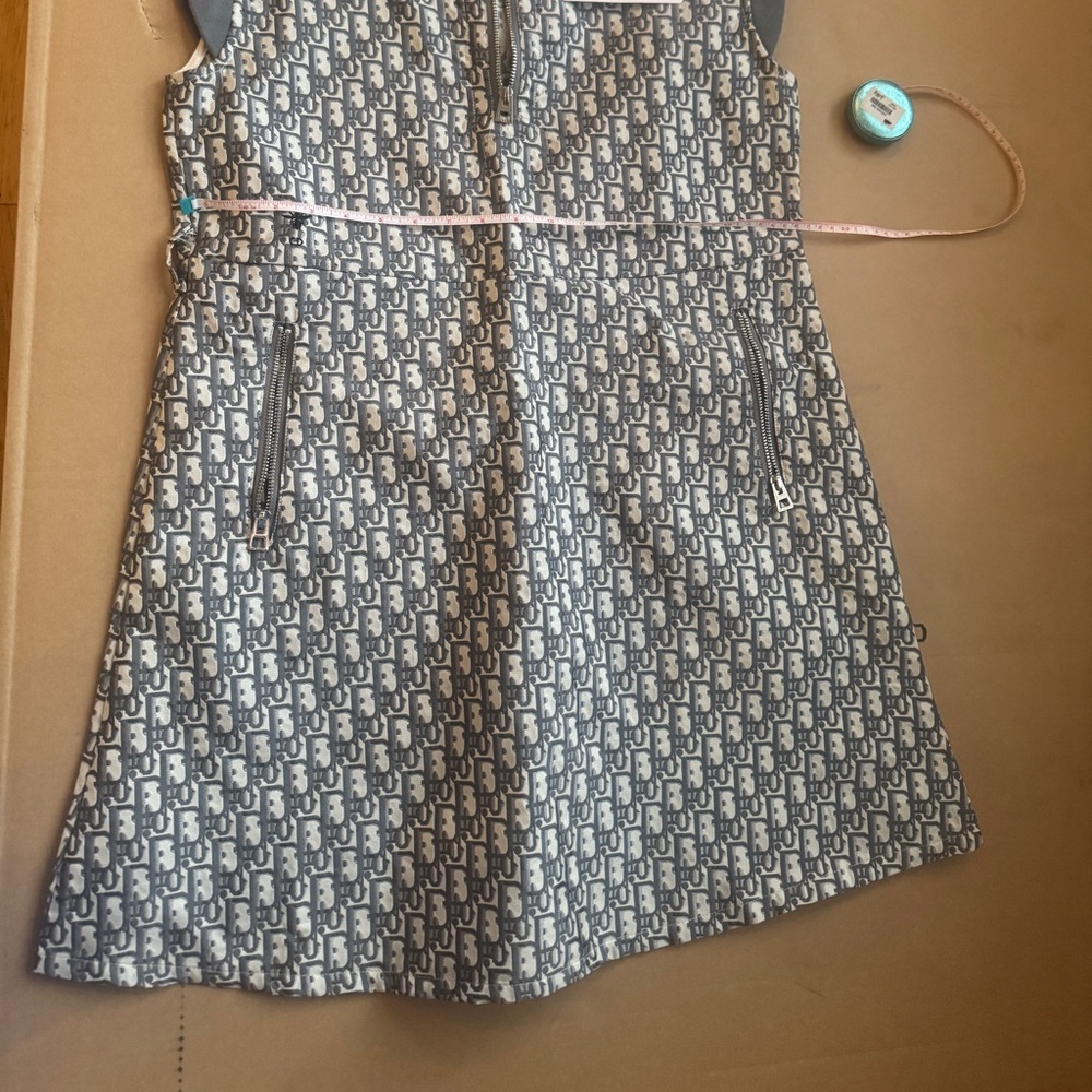 Dior Monogram A-Line Dress in Gray and White As Is large